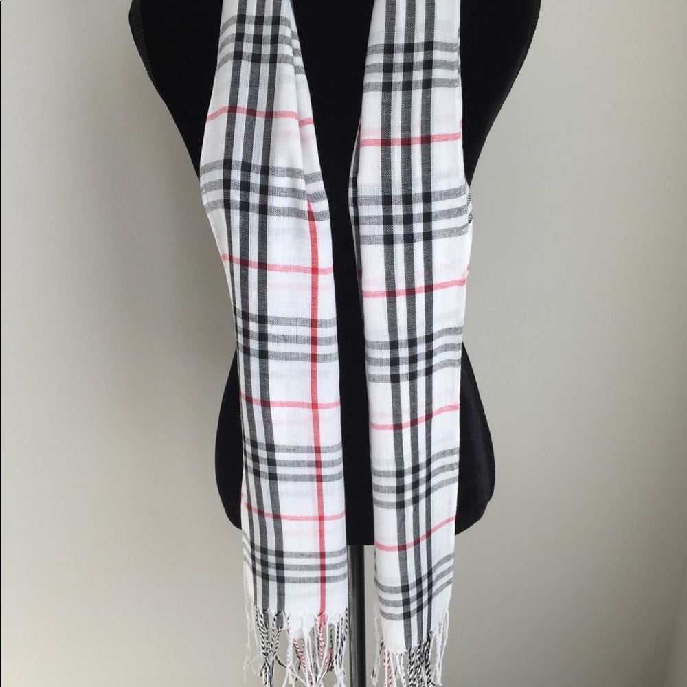 Fringed Plaid Scarf - Picture 3 of 3